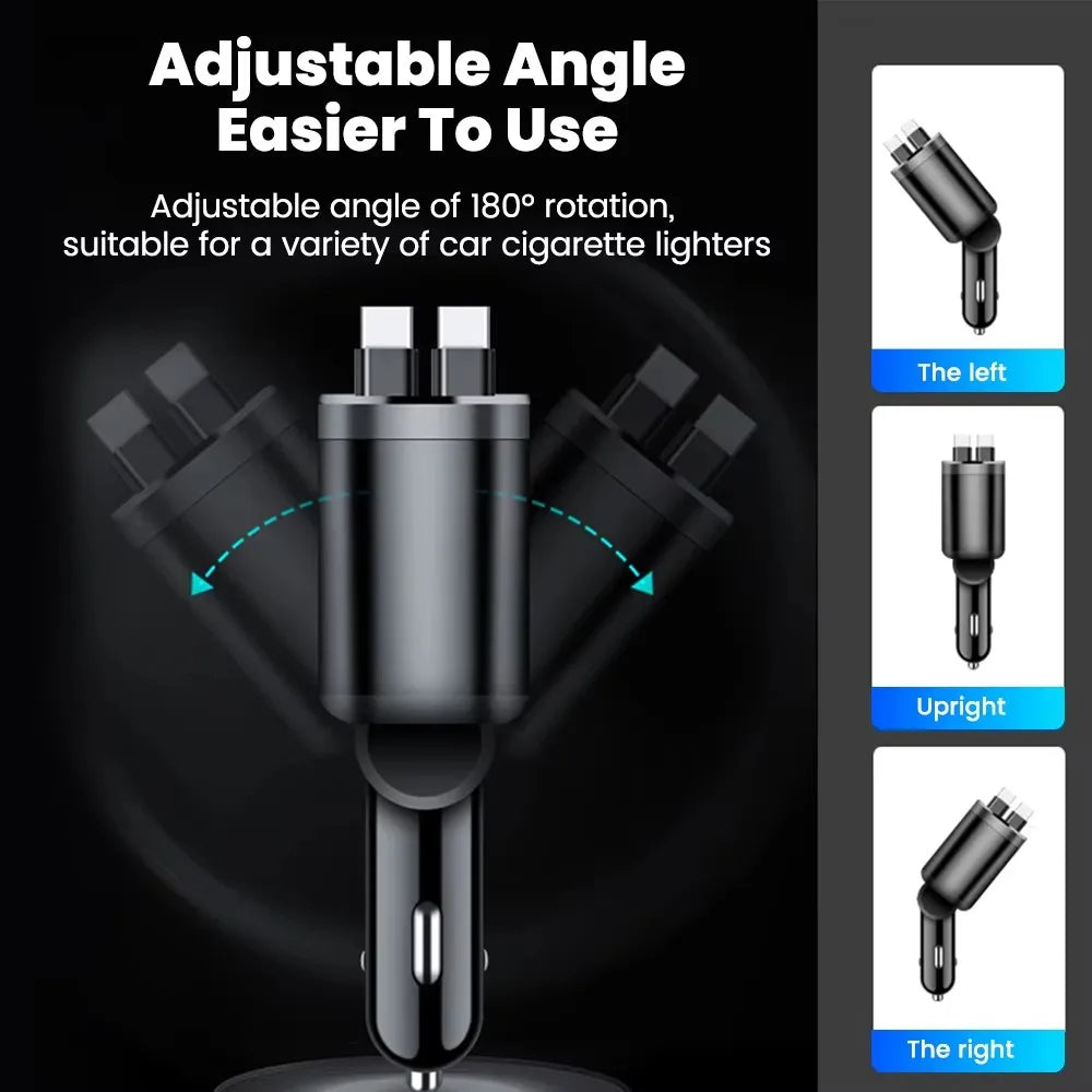QuickCharge Pro Retractable Car Charger